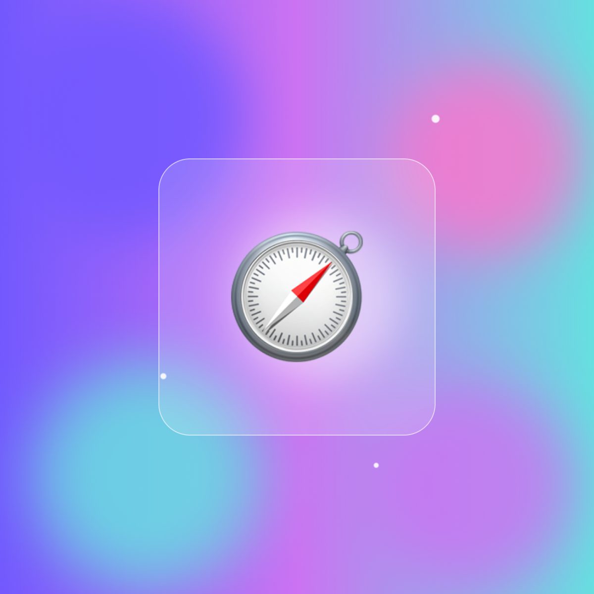 Candy-gradient illustration with a compass for staying in control