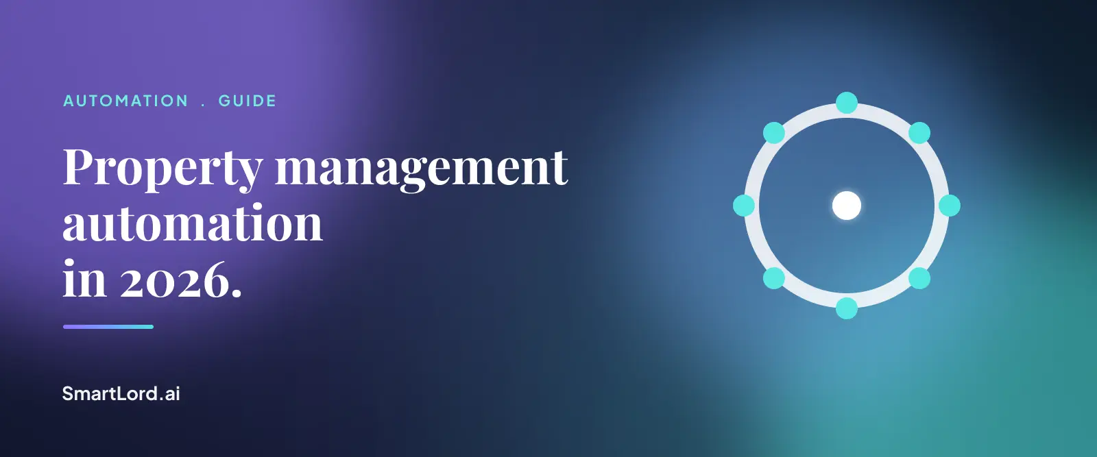 Property management automation in 2026, SmartLord.ai brand illustration
