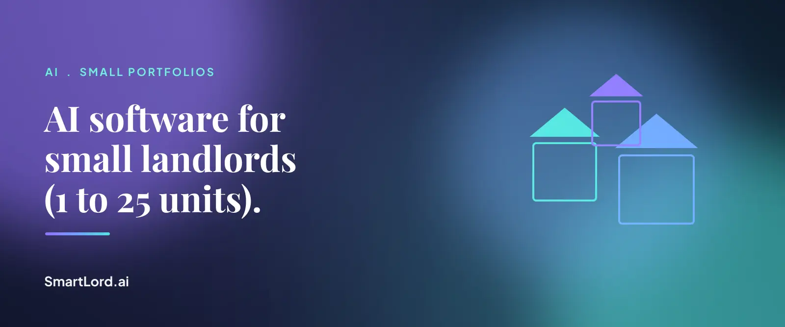 AI property management software for small landlords, SmartLord.ai brand illustration